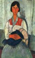 Zigeunerin mit einem Baby 1919 Amedeo Modigliani